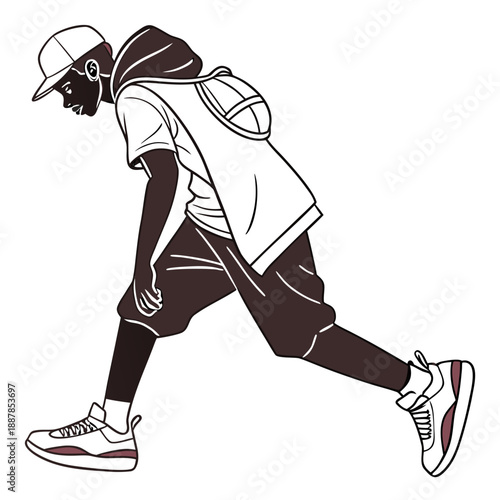 Young man in casual streetwear