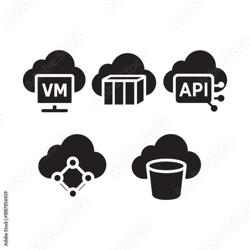 Cloud Computing and Infrastructure Services Icons