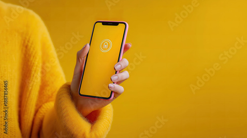 Wallpaper Mural Hand using smartphone showing secure payment interface for safe and protected transactions Torontodigital.ca