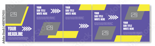 social media carousel posts set with creative ad layout templates, square flyer bundle, multipurpose marketing design, promo banners, branding pack, modern social media pack for content