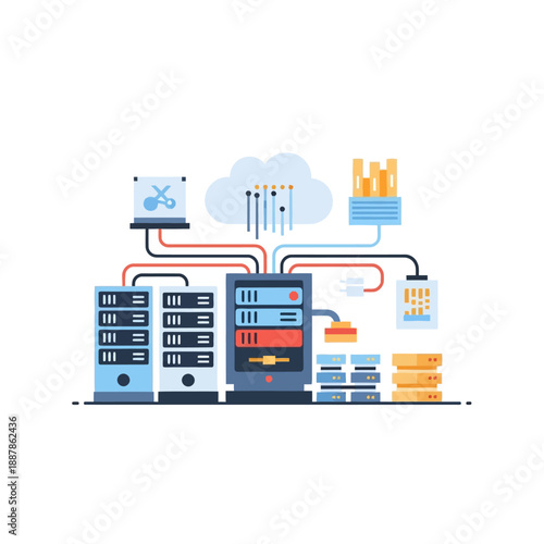 Servers and data storage systems.