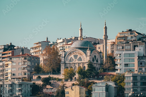 close-up of Tower in Hocapaşa Mahallesi, İstanbul, Turkey