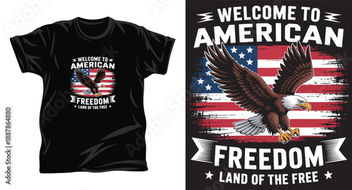 American eagles graphic vector t shirt design print.