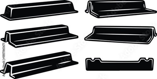 Various Black Rubber Car Door Seal Profiles Illustrated