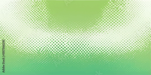 Abstract vector background featuring a blue and green halftone wave pattern with artistic dotted elements and circular light effects for a modern digital wallpaper design