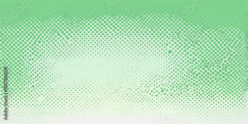 An artistic vector design featuring an abstract green and blue grunge background with a halftone dot pattern, wave shapes, and a digital gradient texture for a modern artistic wallpaper backdrop