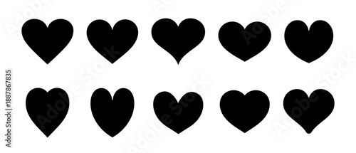 ハートのアイコンセット。ハート、愛、感情、平和、愛情、心、喜び、嬉しさ、心臓など	