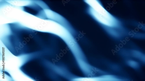 Soft abstract light waves flowing through a dark environment viewed from a close-up perspective