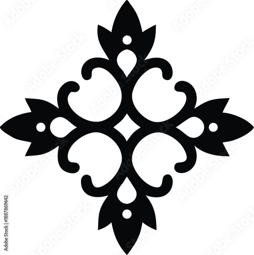 victorian era inspired decorative floral pattern