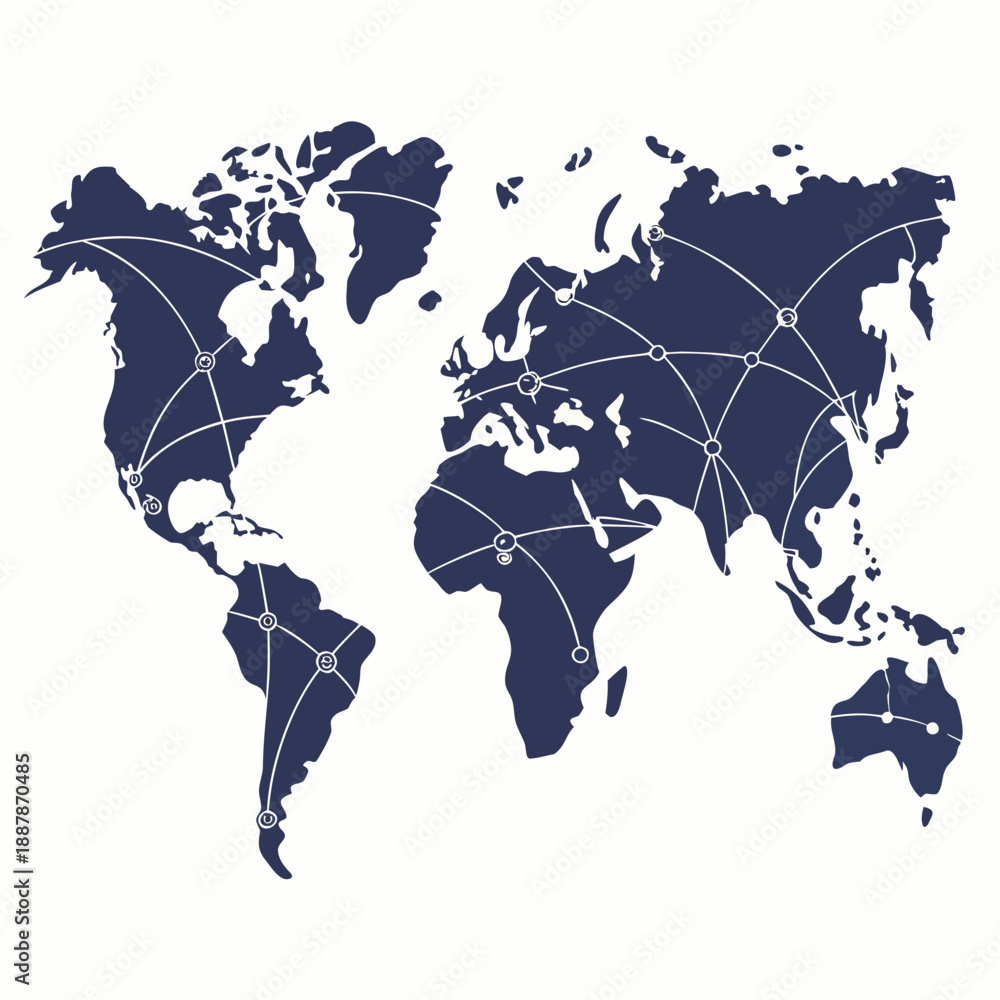 Obraz premium Global network connections