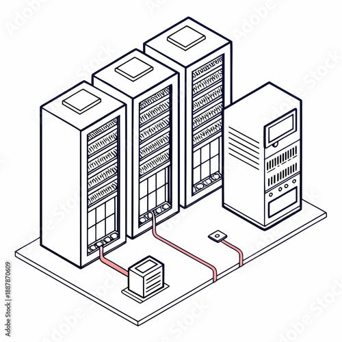 Server rack setup with multiple units