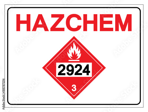 UN2924 Flammable Liquid Symbol Sign, Vector Illustration, Isolate On White Background, Label.EPS10