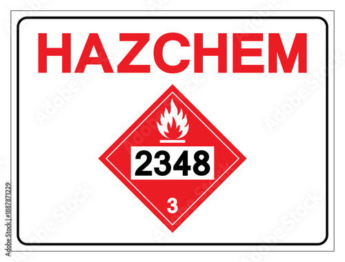 UN2348 Flammable Liquid Symbol Sign, Vector Illustration, Isolate On White Background, Label.EPS10
