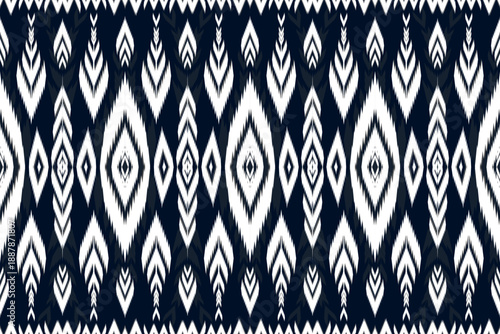 Wallpaper Mural BLUE WHITE Navy Elephant Fabric seamless pattern Torontodigital.ca