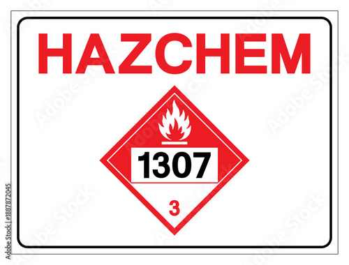 Hazard Chemical Xylenes NOS UN1307 Symbol Sign, Vector Illustration, Isolate On White Background, Label.EPS10
