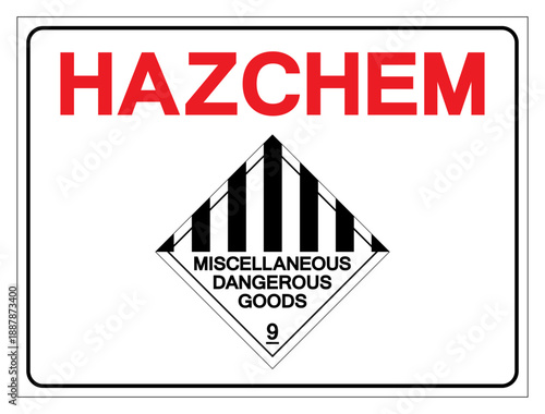 Hazard Chemical Miscellaneous Dangerous Goods Symbol Sign, Vector Illustration, Isolate On White Background Label. EPS10