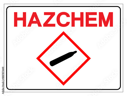 Hazard Chemical Gas Cylinder Symbol Sign, Vector Illustration, Isolate On White Background Label. EPS10
