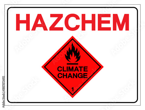 Hazard Chemical Climate Change Symbol Sign, Vector Illustration, Isolated On White Background Label. EPS10