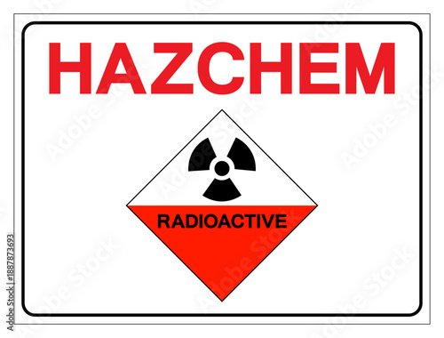 Hazard Chemical Radioactive Symbol Sign, Vector Illustration, Isolate On White Background, Label .EPS10
