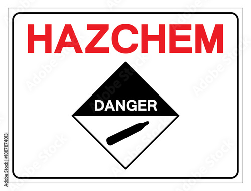 Hazard Chemical Danger Gas Cylinder Symbol Sign, Vector Illustration, Isolate On White Background Label.EPS10