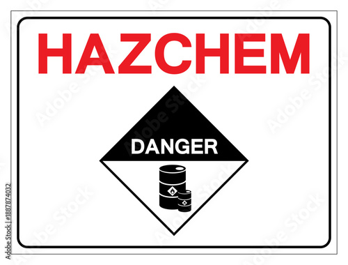 Hazard Chemical Danger Flammable Storage Area Symbol Sign, Vector Illustration, Isolate On White Background Label.EPS10