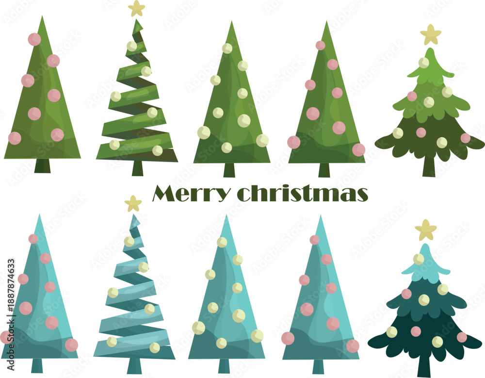 Obraz premium Cozy Holiday Tree: Vector Design for Greetings