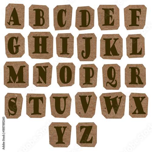 Scrapbook Letters Art Vector