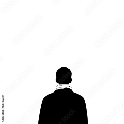 Silhouette of a man standing alone.
