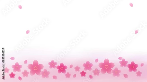 桜の花弁の背景フレームアニメーション