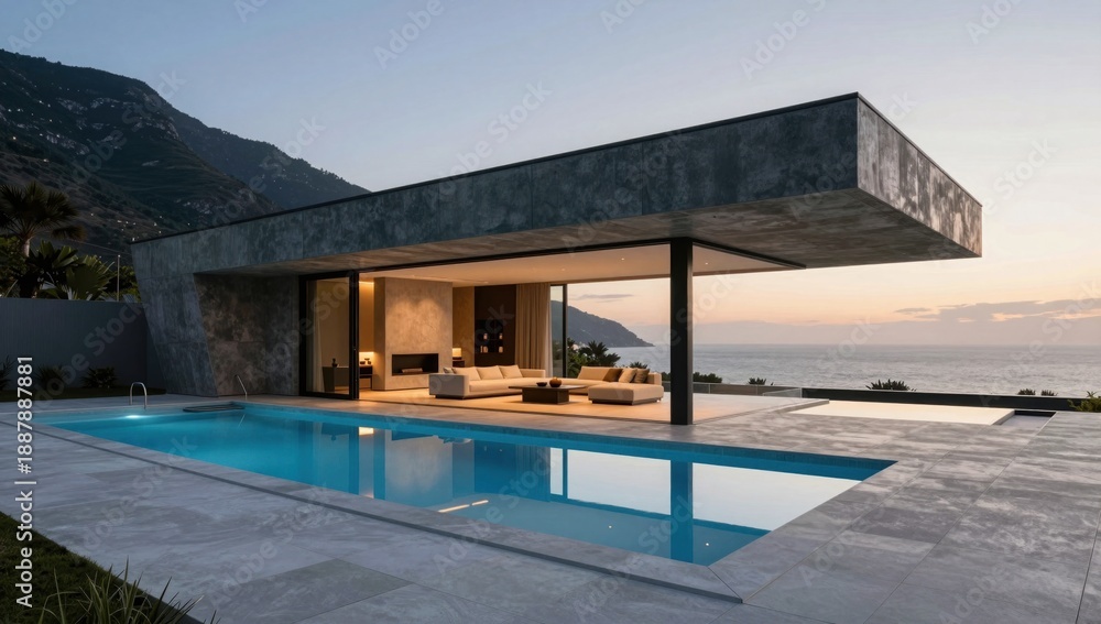 Fototapeta premium swimming pool at night