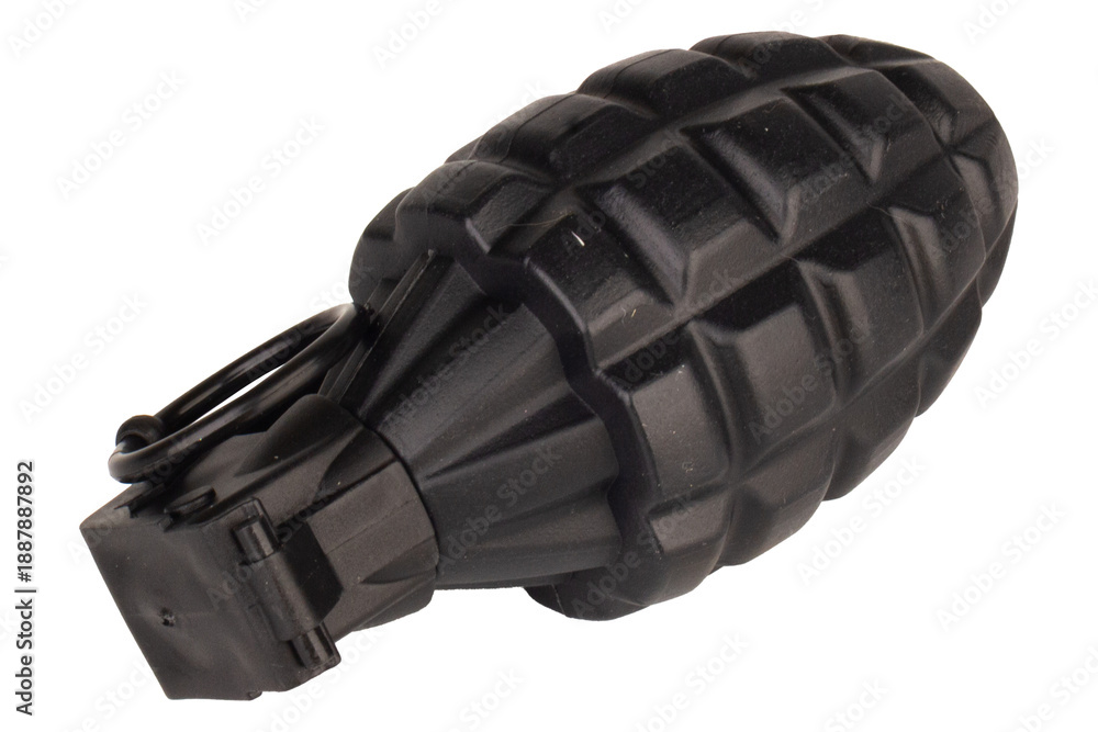 Naklejka premium Pineapple grenade isolated on white background