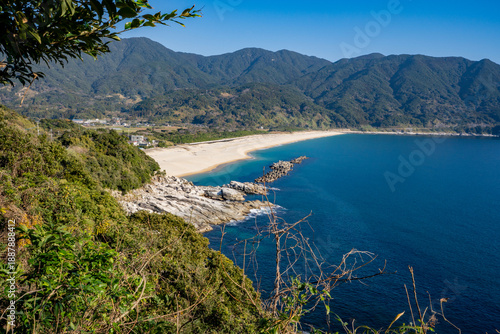 岸良展望所から見る岸良海岸の風景