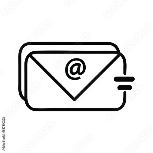 Free Download Email Marketing Envelope Outline Icon - GFXLoad
