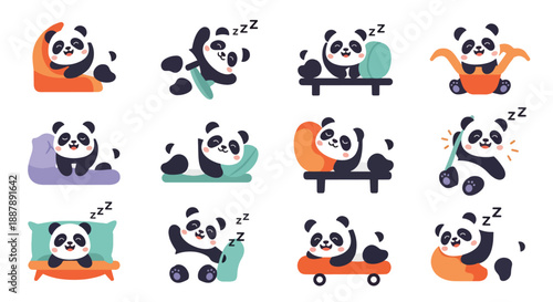 Cute Panda Sleeping Poses Collection