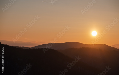 Wallpaper Mural sunset in the mountains Torontodigital.ca