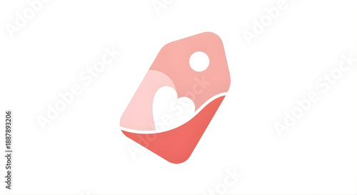 A Heart Shaped Tag Icon for Sales, Discounts, and Promotions