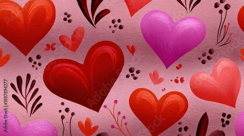 Heart Pattern Background for Valentine Day and Romance