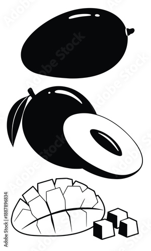 Mango Delights: A collection of mangoes in varied presentations, illustrating the fruit's form and inviting appeal.