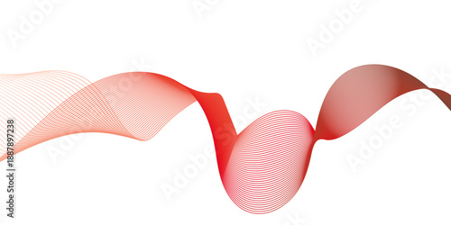 Abstract wave dynamic curve lines on transparent background. Digital energy waves technology concept. Technology flow grid blend curve wave line digital isolated energy, music.