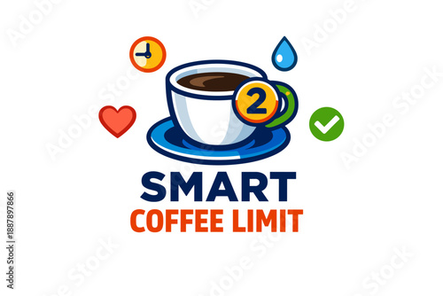 Smart coffee limit: balanced caffeine consumption concept