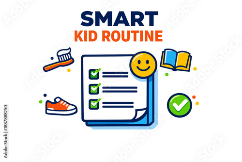 Smart kid routine: child-friendly checklist for healthy habits and daily tasks