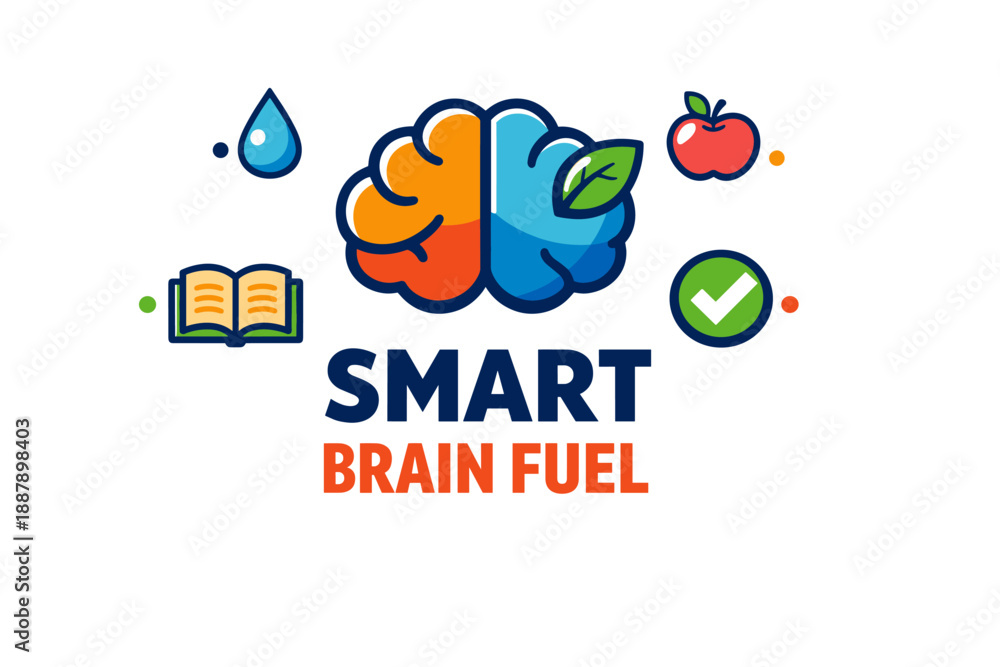 Fototapeta premium Smart brain fuel: healthy habits for mental vitality
