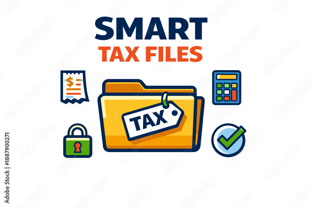 Fototapeta premium Smart tax files: efficient organization and management tools for tax season