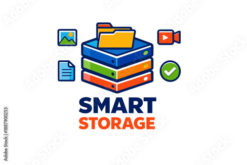 Smart storage system: efficient file management with colorful icons