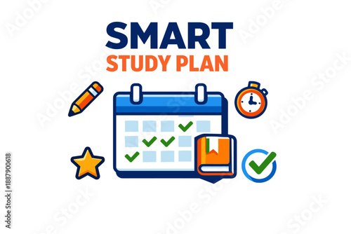 Smart study plan: effective organization with calendar checklists and time management tools