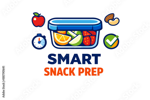 Colorful healthy snack prep with fresh fruits and nuts for smart meal planning