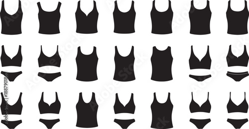set of short dress vector