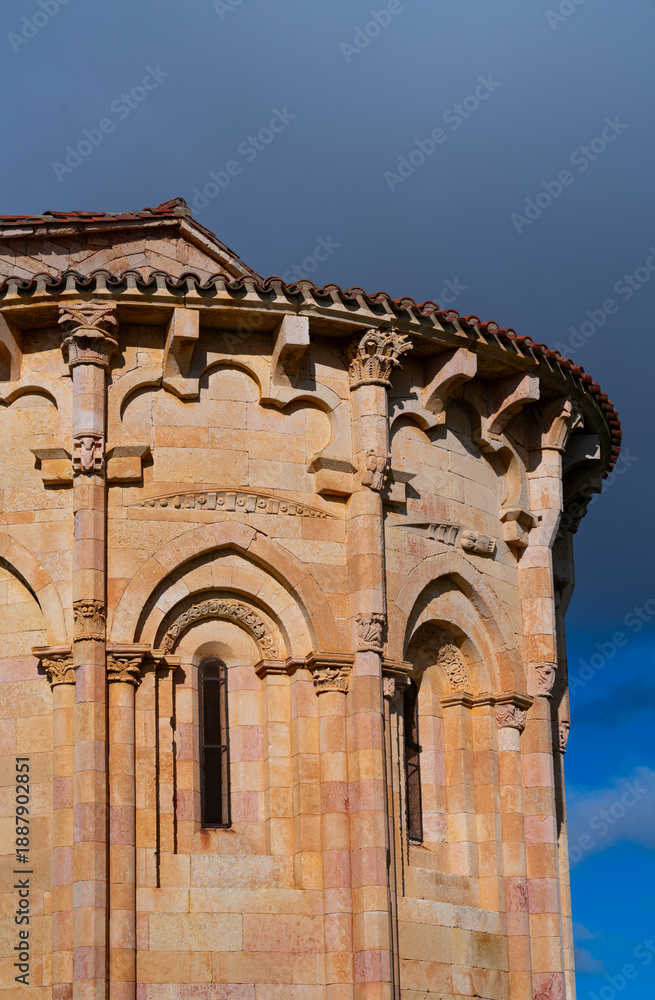 Obraz premium Romanesque Hermitage of the Immaculate Conception in the village of San Vicentejo. Treviño County region. Burgos. Castile and León. Spain. Europe