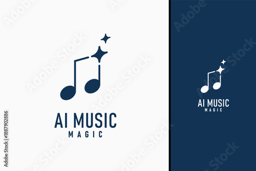 AI music logo symbol icon design