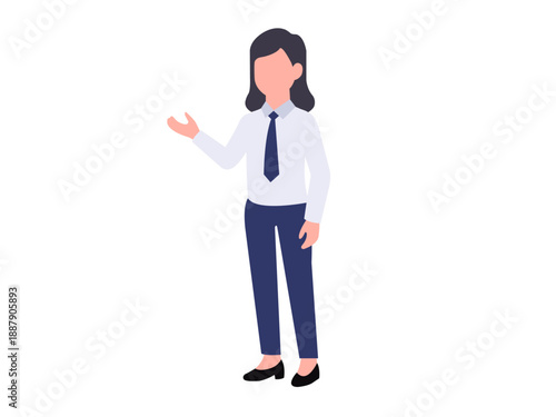 Businesswoman Making Hand Gesture While Speaking